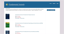 Desktop Screenshot of fundamentaljournals.org